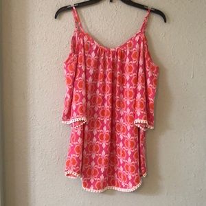 Cold Shoulder Top w/ Criss Cross Detail Back